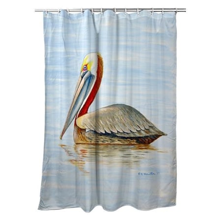 Betsy Drake Betsy Drake SH807 70 x 72 in. Summer Pelican Shower Curtain SH807